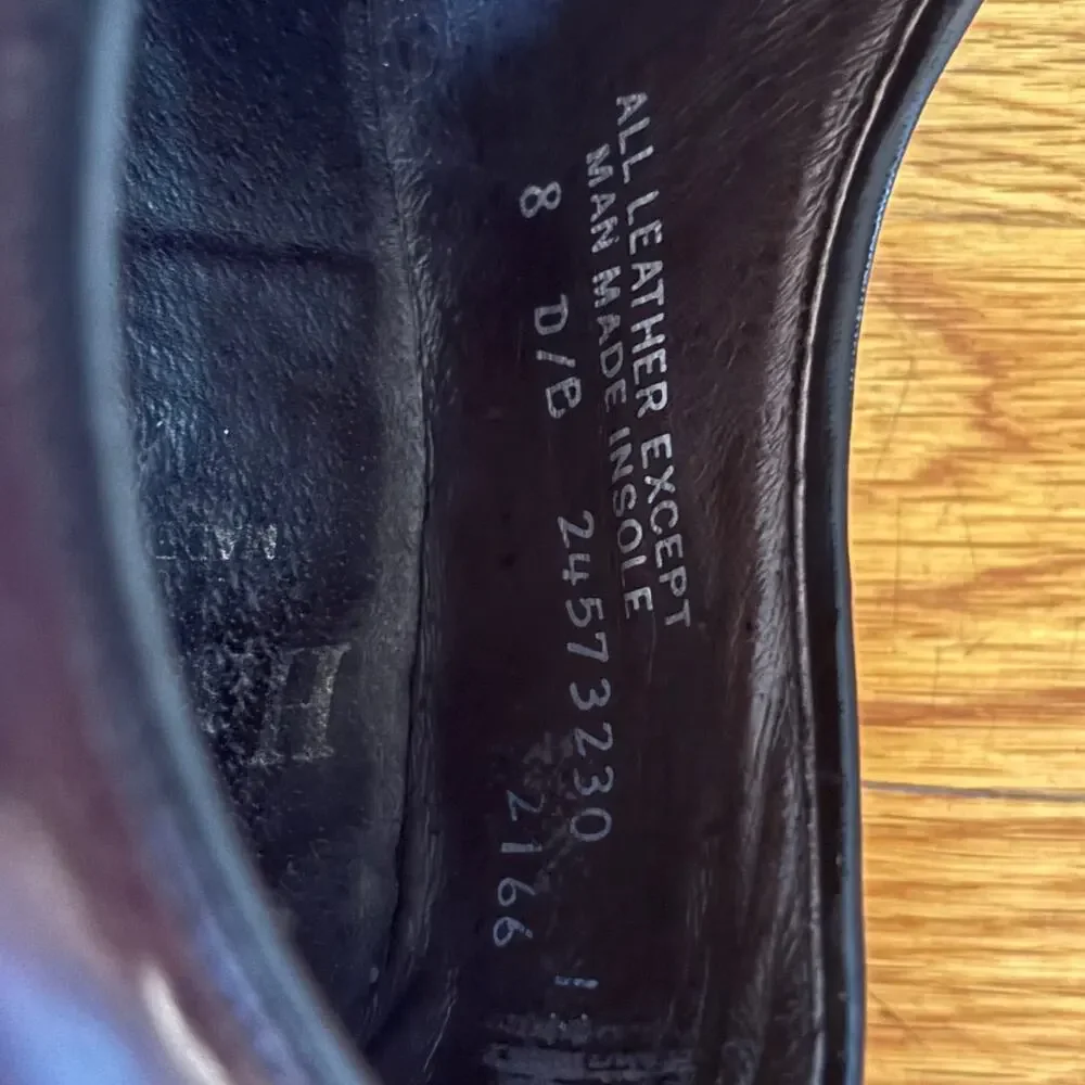 Hanover Men's US 8 Dark Burgundy Leather Derby Shoes